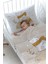 Organik Baskılı Bebek Boy (100X150) Yorgan Seti - For Baby Serisi - Kahverengi Atkılı Ayı 2