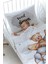 Organik Baskılı Bebek Boy (100X150) Yorgan Seti - Pure Baby Serisi - Uçan Ayı 2
