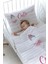 Organik Baskılı Bebek Boy (100X150) Yorgan Seti - For Baby Serisi - Balerin ve Tavşan ve Kız 2