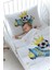 Organik Baskılı Bebek Boy (100X150) Yorgan Seti - For Baby Serisi - Sarı - Lacivert 2