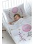 Organik Baskılı Bebek Boy (100X150) Yorgan Seti - For Baby Serisi - Pembe Büyük Balonlu Fil 2