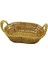 Oval Plastik Hasır Ekmek - Çok Amaçlı Sepet Kulplu - Metal Iskelet TABAN:14X21- AĞIZ:19X27CM D:7.5cm (5047) 1