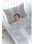 Organik Baskılı Bebek Boy (100X150) Yorgan Seti - Pure Baby Serisi - Gri Zeminli Beyaz Tavşan 2