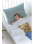 Organik Baskılı Bebek Boy (100X150) Yorgan Seti - Pure Baby Serisi - Salopetli Ayıcık 2