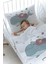 Organik Baskılı Bebek Boy (100X150) Yorgan Seti - Pure Baby Serisi - Balina ve Çocuk 2