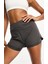 Training Bliss Dri Fit 3" 2n1 Short Kadın 3 Cepli Taytlı 8cm Şort Antrasit 1
