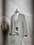 Slim Fit Çift Düğme Yelekli Takım Elbise 3
