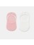 Organik Babet Çorap 2li Basic Pembe - Ekru 1