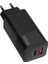 45W Çift Port Ultra Hızlı Şarj Aleti - GAN Destekli Android & iPhone & MacBook & iPad Qc3.0 & Pd Type-C Sarj Adaptörü - Siyah 2