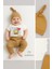 Teyzesinin Aslanı Yazılı 3’lü Bebek Takımı - Çıtçıtlı Body, Ribana Pantolon ve Şapka %100 Pamuk Set 2