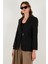 Regular Fit Kruvaze Yaka Kemerli Blazer Ceket Bayan Ceket 6839367 6