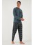 Kareli Yumuşak Dokulu Regular Fit Uzun Kollu Pijama Takımı Erkek Pijama Takımı 609611060 5