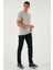 Streç Pamuklu Slim Fit Normal Bel Dar Paça Jeans Erkek Kot Pantolon 1115C24NAPOLI 4