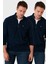 Slim Fit Anti-Pilling Tüylenme Yapmayan Bato Yaka Şardonlu 2'li Paket Polar Erkek Polar 5906001S2 1