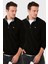 Slim Fit Anti-Pilling Tüylenme Yapmayan Bato Yaka Şardonlu 2'li Paket Polar Erkek Polar 5906001S2 1