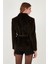 Leopar Desenli Regular Fit Kemer Detaylı Peluş Dokulu Blazer Ceket Bayan Ceket 6839614 7