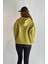 Kadın Kapüşonlu Baskı Detaylı Kanguru Cepli Oversize Sweatshirt 6