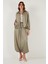 Oversize Klasik Yaka Yarasa Kol Fermuarlı Saten Ceket Bayan Ceket 6839584 2
