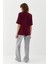 Yarım Kol Vatkalı T-Shirt Bordo 5