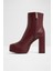Vaylen Bot Yüksek Topuklu Botlar Şık Bot - Kırmızı 3