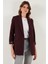 Regular Fit Klasik Yaka Desenli Astar Detaylı Blazer Ceket Bayan Ceket 6839227 5