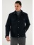 Slim Fit Ceket Yaka Astarlı Kaşe Kaban Erkek Kaban 58400347 3