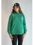 Kadın Kapüşonlu Baskı Detaylı Kanguru Cepli Oversize Sweatshirt 3