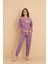 Fwn 04-3309 Peluş Welsoft Polar Kışlık Yumoş Kalpli Kedili Kadın Pijama Takımı 1