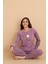 Fwn 04-3309 Peluş Welsoft Polar Kışlık Yumoş Kalpli Kedili Kadın Pijama Takımı 2