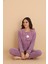 Fwn 04-3309 Peluş Welsoft Polar Kışlık Yumoş Kalpli Kedili Kadın Pijama Takımı 5