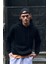 Erkek Oversize Kapüşonlu Sweatshirt Siyah 1