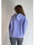 Kadın Kapüşonlu Baskı Detaylı Kanguru Cepli Oversize Sweatshirt 6