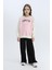 Kız Çocuk Relax Fit Bisiklet Yaka Baskılı Sweatshirt D6642A824AU 2