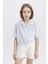 Kız Çocuk Cropped Fit Kısa Kollu Gömlek D7641A825SM 1