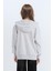 Kız Çocuk Oversize Geniş Kalıp Kapüşonlu Basic Düz Fermuarlı Sweatshirt D8214A8NS 5