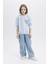 Kız Çocuk Relax Fit Bisiklet Yaka Baskılı Sweatshirt D8546A825SP 2