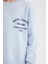Kız Çocuk Relax Fit Bisiklet Yaka Baskılı Sweatshirt D8546A825SP 4