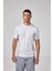 Erkek Beyaz Kısa Kollu Kontrast Dikişli Modal Basic Tişört C7T3N6O1 1