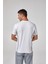 Erkek Beyaz Kısa Kollu Kontrast Dikişli Modal Basic Tişört C7T3N6O1 2