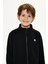 Panda Patch Supersoft Fermuarlı Çocuk Sweatshirt - Siyah 3