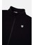 Panda Patch Supersoft Fermuarlı Çocuk Sweatshirt - Siyah 6