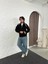 -Erkek Oversize Dik Yaka Fermuarlı Sweatshirt - Zincir Nakışli Kanguru Cepli 3