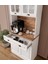 Efes 2 Kapaklı Kahve Köşesi – 93 cm Mdf, LED Aydınlatmalı, Çok Amaçlı Mutfak ve Airfryer Dolabı 4