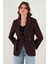 Regular Fit Kruvaze Yaka Kemerli Blazer Ceket Bayan Ceket 6839367 3