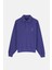 Imparator Penguen Supersoft Oversize Polo Yaka Sweatshirt - Mor 1