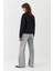 Düz Basic Bisiklet Yaka Sweatshirt Siyah 3