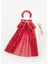 Kırmızı Kız Çocuk Yıldızlı Pelerin Asa ve Taç Set 5