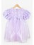 Lila Gül Detaylı Tül Etekli Kız Çocuk Elbise - Nelia 7