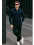 Erkek Yarım Fermuar Basic Kışlık Lacivert Sweatshirt 2