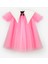 Fuşya Sivri Yakalı Kız Çocuk Tül Elbise - Nicole 6